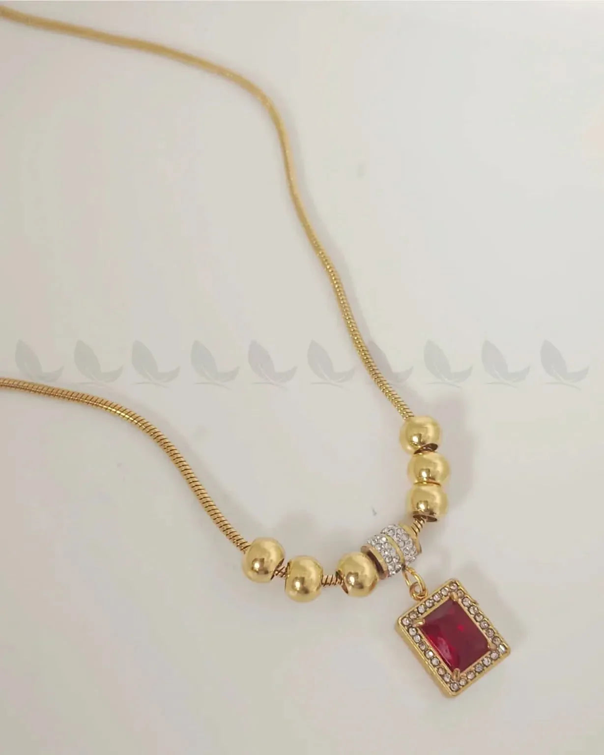 Thrum Chain Golden Red chains - Zeesy Jewellery Pakistan | Premium Artificial & Imitation Jewellery