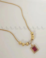 Thrum Chain Golden Red chains - Zeesy Jewellery Pakistan | Premium Artificial & Imitation Jewellery