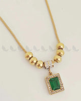 Thrum Chain Golden Green chains - Zeesy Jewellery Pakistan | Premium Artificial & Imitation Jewellery