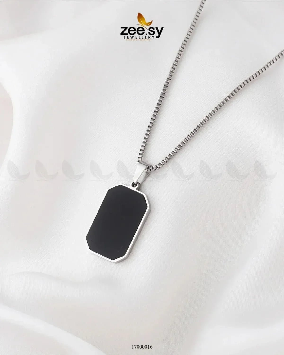 Chains - 0044 Silver Black chains - Zeesy Jewellery Pakistan | Premium Artificial & Imitation Jewellery