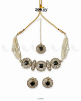 Equinox Stone Pearl Choker Set choker - Zeesy Jewellery Pakistan | Premium Artificial & Imitation Jewellery