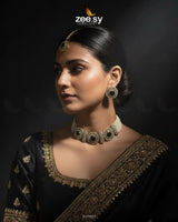 Equinox Stone Pearl Choker Set choker - Zeesy Jewellery Pakistan | Premium Artificial & Imitation Jewellery