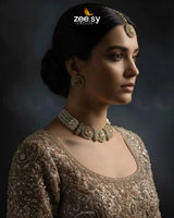 Equinox Stone Pearl Choker Set choker - Zeesy Jewellery Pakistan | Premium Artificial & Imitation Jewellery
