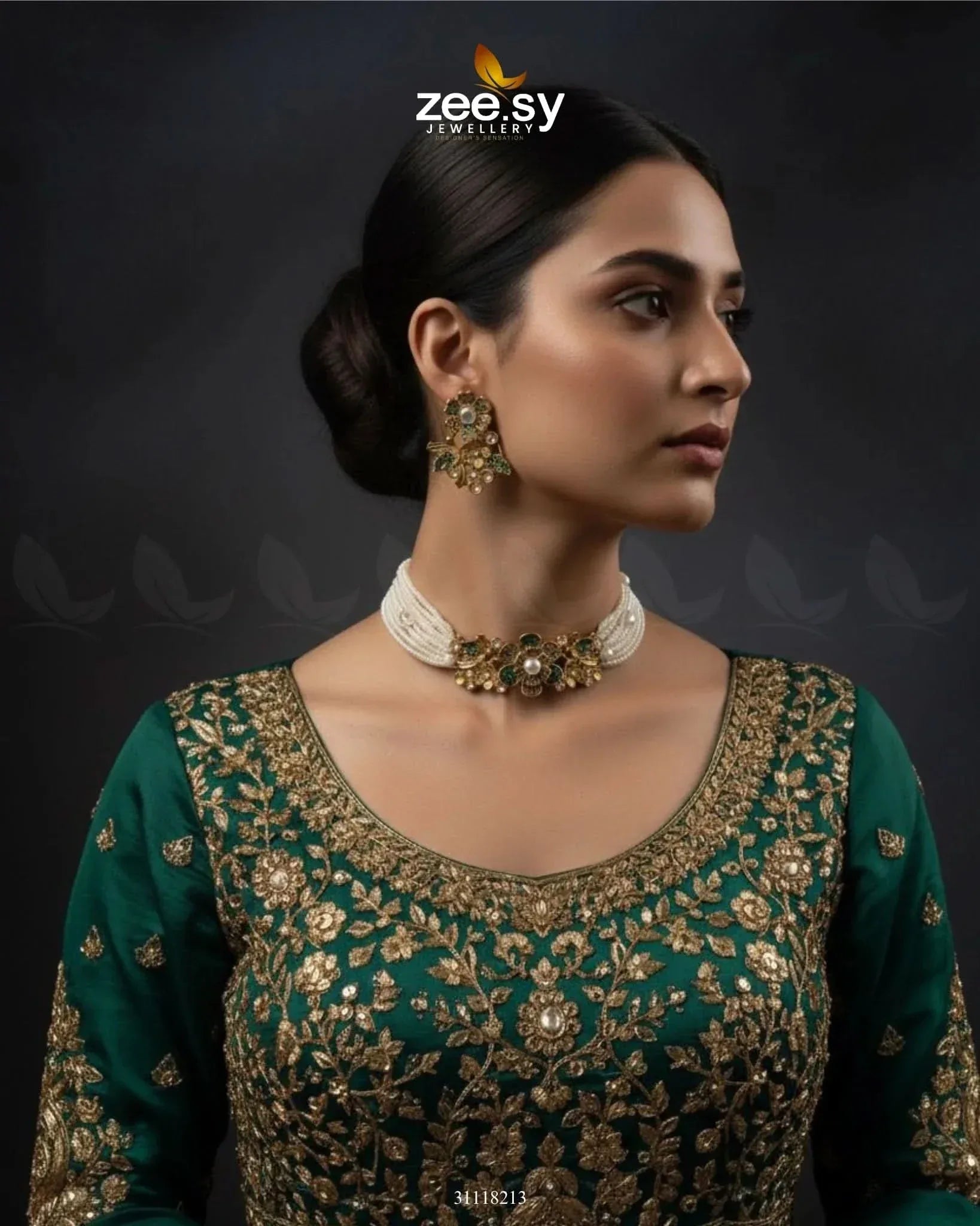 Peony Choker Set choker - Zeesy Jewellery Pakistan | Premium Artificial & Imitation Jewellery