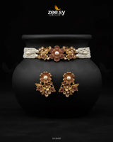 Peony Choker Set choker - Zeesy Jewellery Pakistan | Premium Artificial & Imitation Jewellery