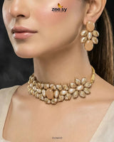 Jennet Baroque Pearl Choker Set choker - Zeesy Jewellery Pakistan | Premium Artificial & Imitation Jewellery