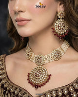 Mehar Pearl Kundan Choker Set choker - Zeesy Jewellery Pakistan | Premium Artificial & Imitation Jewellery