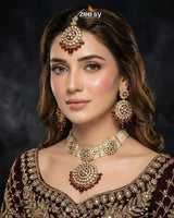 Mehar Pearl Kundan Choker Set choker - Zeesy Jewellery Pakistan | Premium Artificial & Imitation Jewellery