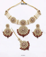 Mehar Pearl Kundan Choker Set choker - Zeesy Jewellery Pakistan | Premium Artificial & Imitation Jewellery