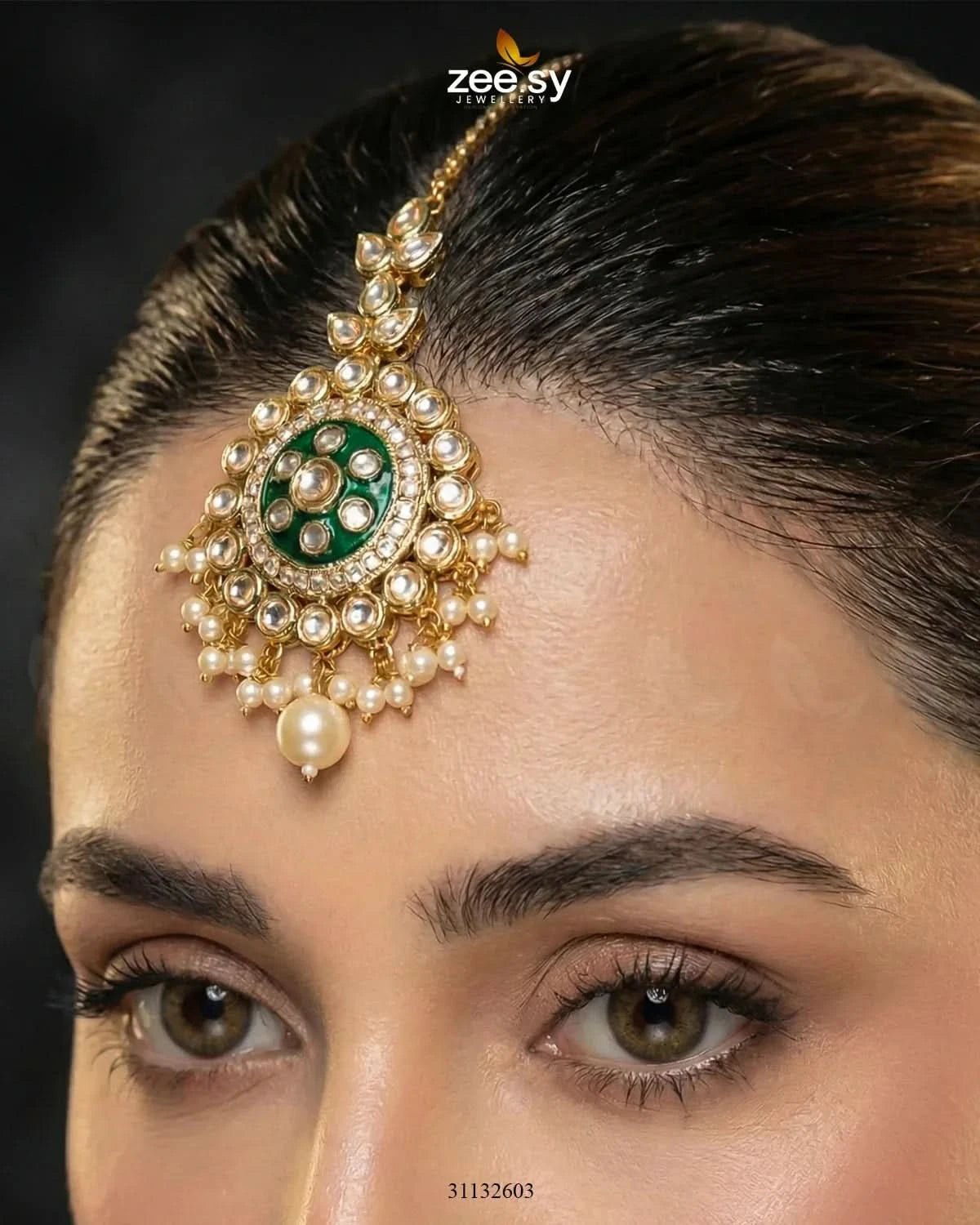 Mehar Pearl Kundan Choker Set choker - Zeesy Jewellery Pakistan | Premium Artificial & Imitation Jewellery