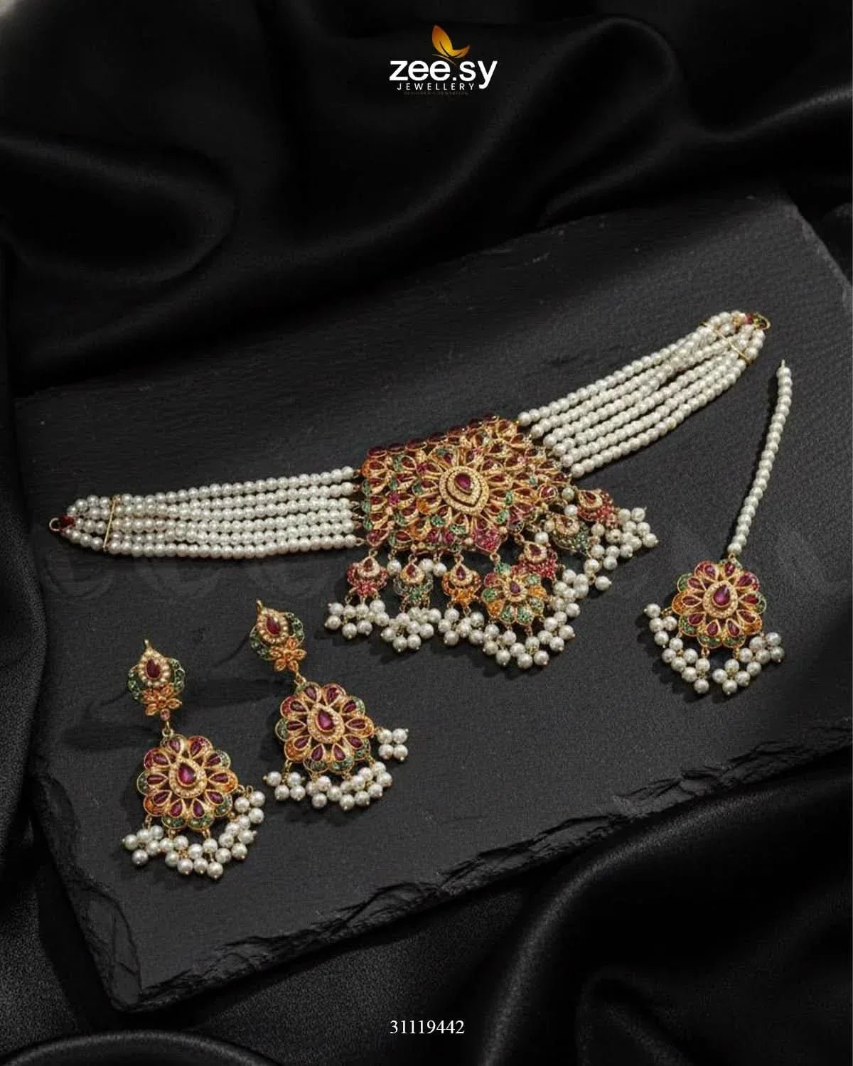 Compass Choker Set Multi choker - Zeesy Jewellery Pakistan | Premium Artificial & Imitation Jewellery