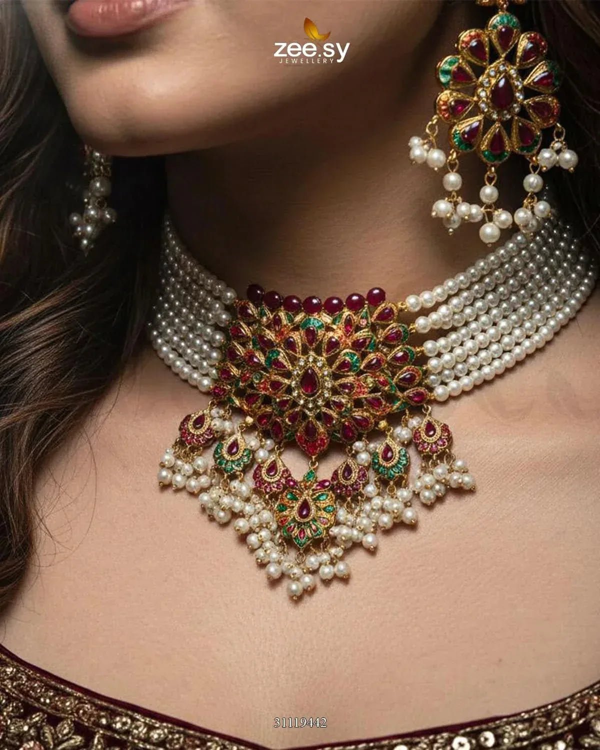 Compass Choker Set choker - Zeesy Jewellery Pakistan | Premium Artificial & Imitation Jewellery