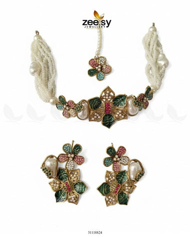 Helix Choker Necklace Set Multi choker - Zeesy Jewellery Pakistan | Premium Artificial & Imitation Jewellery