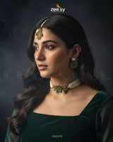 Vintage Sapphire Floral Choker Set choker - Zeesy Jewellery Pakistan | Premium Artificial & Imitation Jewellery