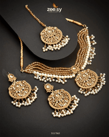 Jasmine Choker Set Champagne choker - Zeesy Jewellery Pakistan | Premium Artificial & Imitation Jewellery