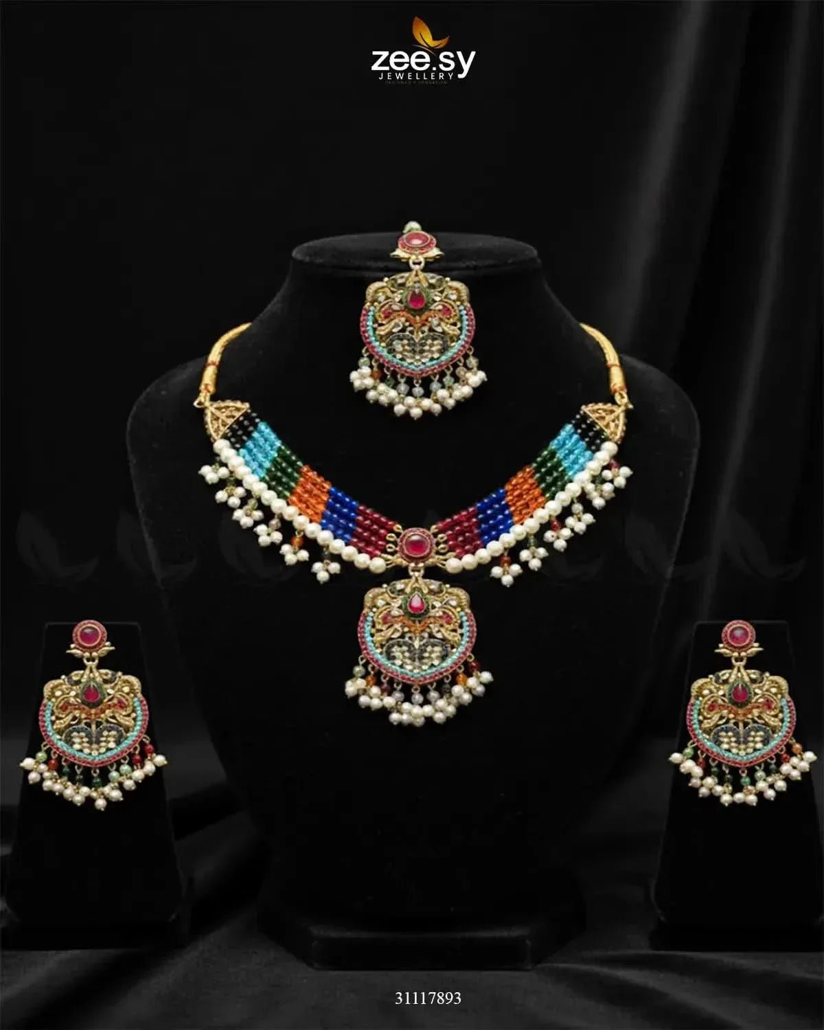 Jasmine Choker Set Multi choker - Zeesy Jewellery Pakistan | Premium Artificial & Imitation Jewellery