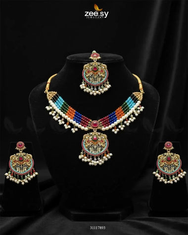 Jasmine Choker Set Multi choker - Zeesy Jewellery Pakistan | Premium Artificial & Imitation Jewellery