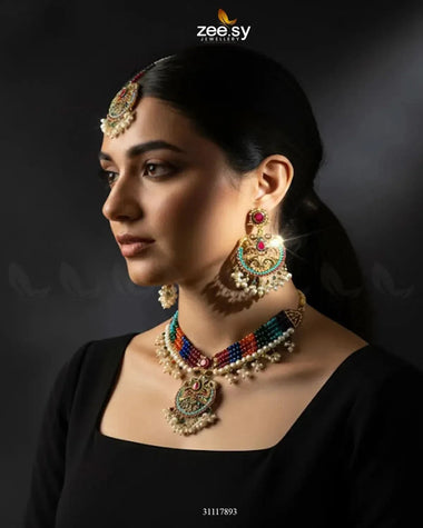Jasmine Choker Set choker - Zeesy Jewellery Pakistan | Premium Artificial & Imitation Jewellery
