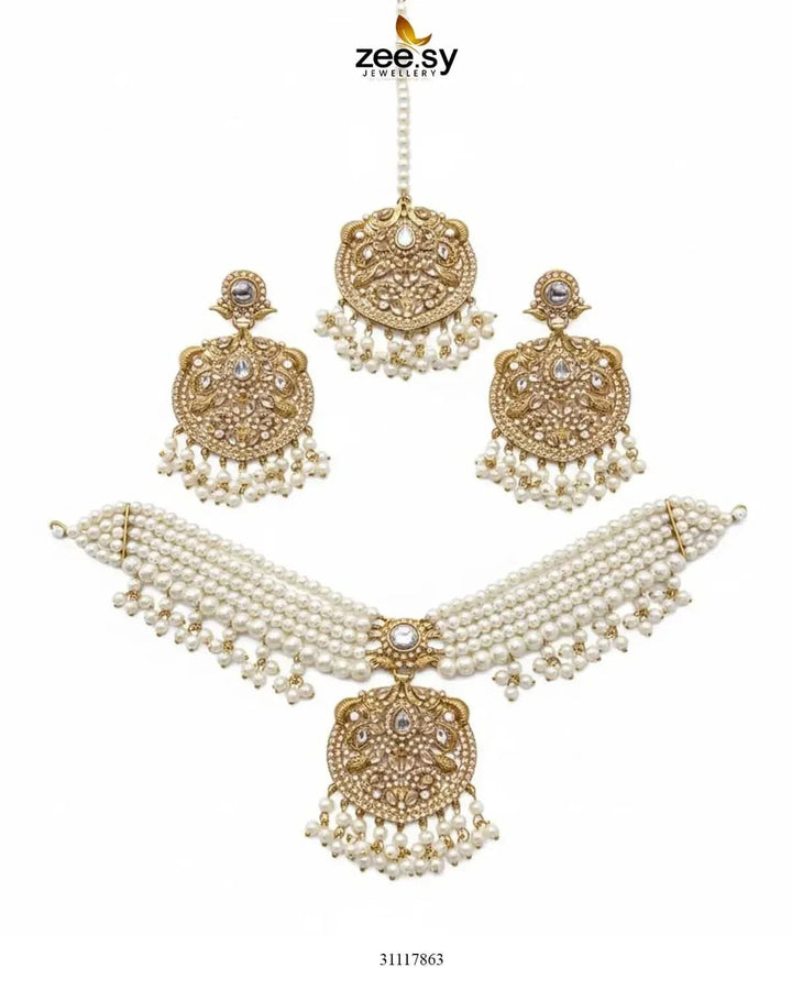 Jasmine Choker Set choker - Zeesy Jewellery Pakistan | Premium Artificial & Imitation Jewellery