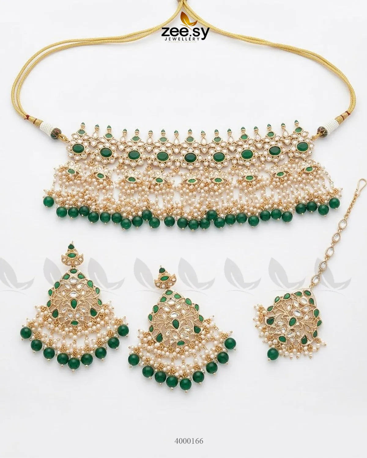 Cinnabar Bold Pearl Necklace Set Necklace Sets - Zeesy Jewellery Pakistan | Premium Artificial & Imitation Jewellery