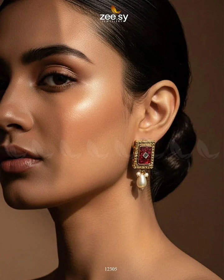 Cobble Crush Earrings Earrings - Zeesy Jewellery Pakistan | Premium Artificial & Imitation Jewellery