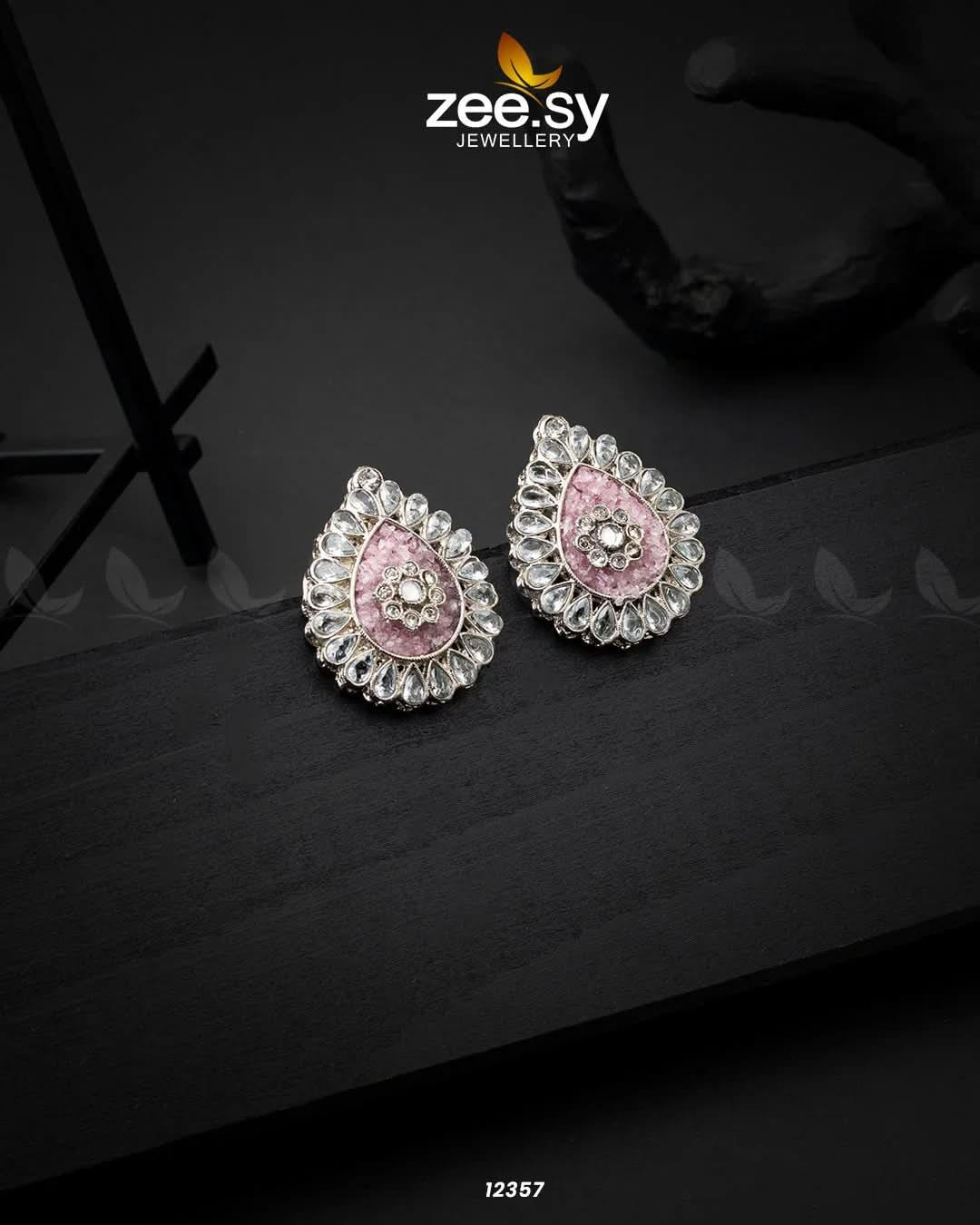 Turkish Earrings Pink Earrings - Zeesy Jewellery Pakistan | Premium Artificial & Imitation Jewellery
