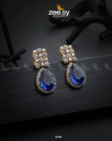 Amulet Earrings Blue Earrings - Zeesy Jewellery Pakistan | Premium Artificial & Imitation Jewellery