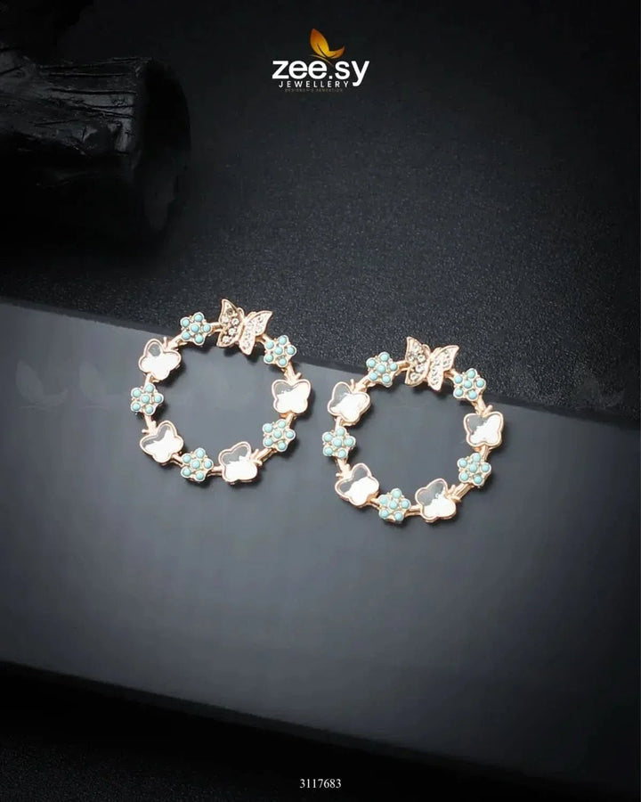 Butterfly Bush Earrings Feroza Earrings - Zeesy Jewellery Pakistan | Premium Artificial & Imitation Jewellery