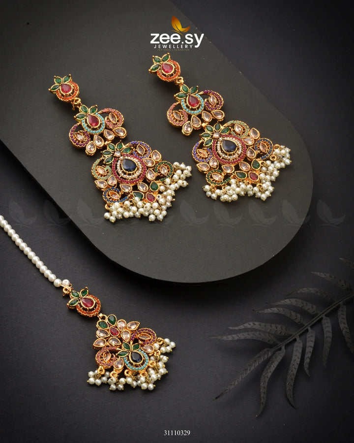 Sylva Earrings Blue Multi Earrings - Zeesy Jewellery Pakistan | Premium Artificial & Imitation Jewellery