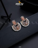 Cluster Pearl Earrings Champagne Earrings - Zeesy Jewellery Pakistan