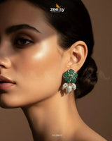 Dazzling Crystal Rose Drop Earrings Earrings - Zeesy Jewellery Pakistan | Premium Artificial & Imitation Jewellery