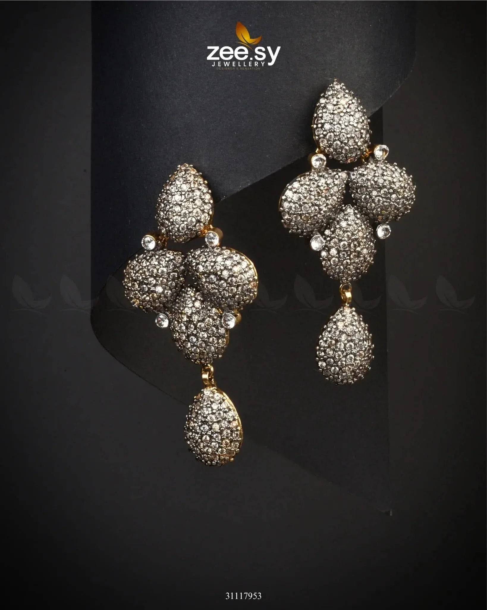 Reef Earrings Champagne Earrings - Zeesy Jewellery Pakistan | Premium Artificial & Imitation Jewellery