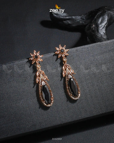 Rimsha's Earrings Golden Black Earrings - Zeesy Jewellery Pakistan | Premium Artificial & Imitation Jewellery