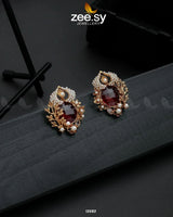 Moonlit Sparkle Red Earrings - Zeesy Jewellery Pakistan | Premium Artificial & Imitation Jewellery