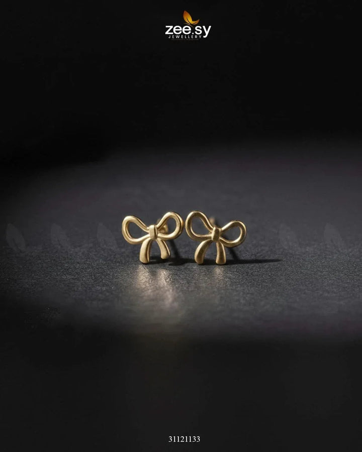 Chic Ribbon Bow Stud Earrings Earrings - Zeesy Jewellery Pakistan | Premium Artificial & Imitation Jewellery