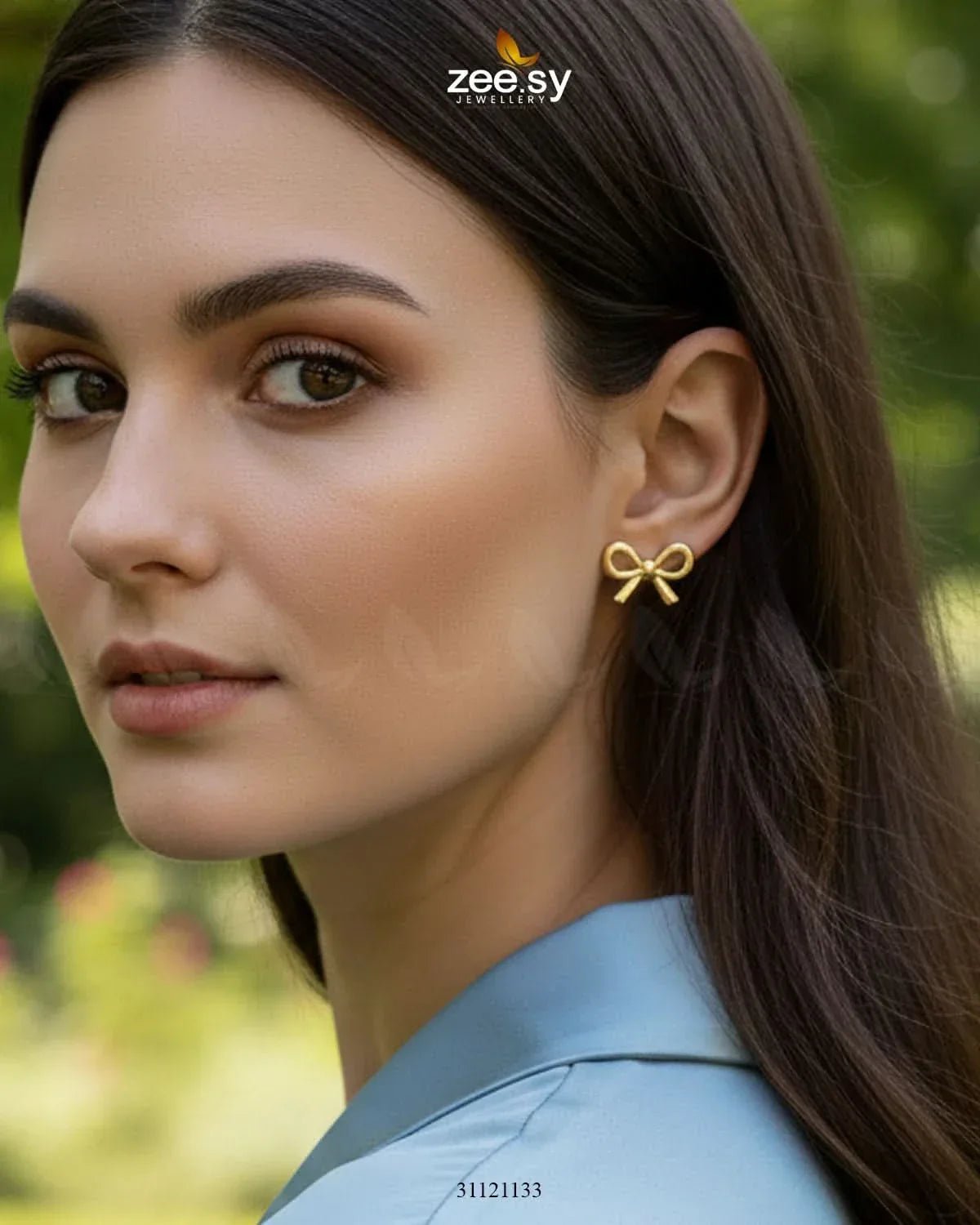 Chic Ribbon Bow Stud Earrings Earrings - Zeesy Jewellery Pakistan | Premium Artificial & Imitation Jewellery