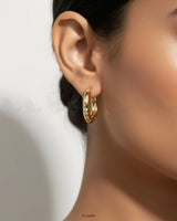 Classic Tiny Sparkle Hoop Earrings Earrings - Zeesy Jewellery Pakistan | Premium Artificial & Imitation Jewellery