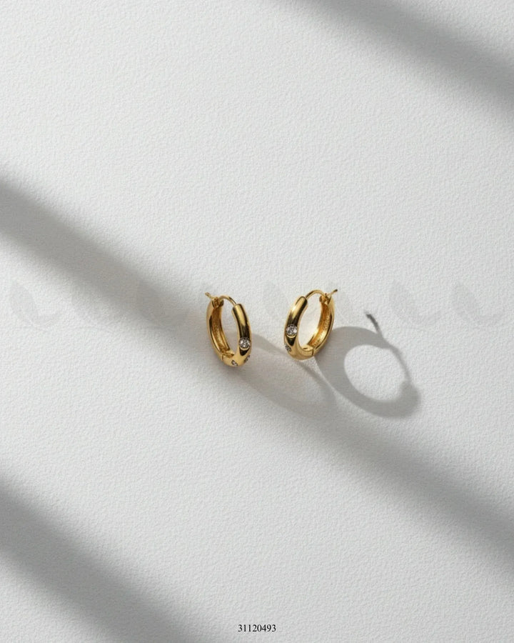 Classic Tiny Sparkle Hoop Earrings Earrings - Zeesy Jewellery Pakistan | Premium Artificial & Imitation Jewellery