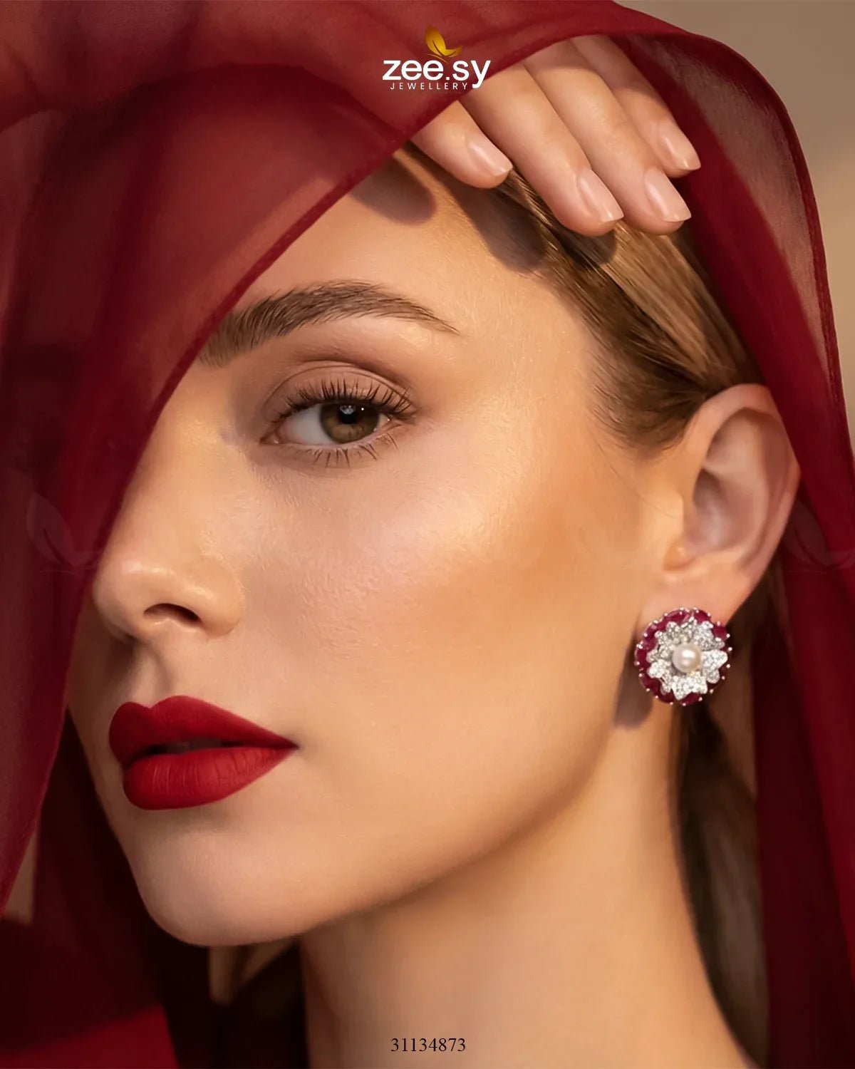 Customizable Radiance Floral Earrings Earrings - Zeesy Jewellery Pakistan | Premium Artificial & Imitation Jewellery