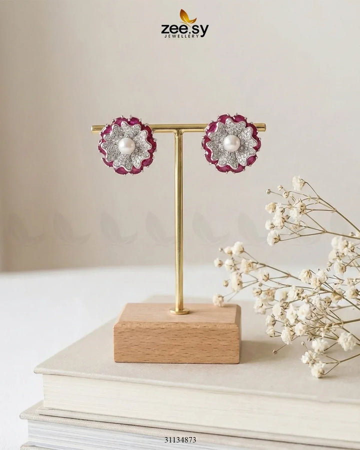 Customizable Radiance Floral Earrings Earrings - Zeesy Jewellery Pakistan | Premium Artificial & Imitation Jewellery