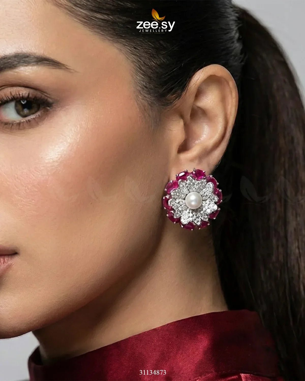 Customizable Radiance Floral Earrings Earrings - Zeesy Jewellery Pakistan | Premium Artificial & Imitation Jewellery