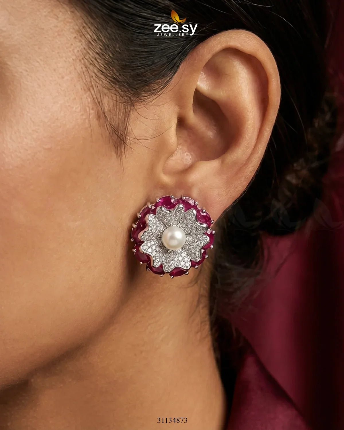 Customizable Radiance Floral Earrings Earrings - Zeesy Jewellery Pakistan | Premium Artificial & Imitation Jewellery