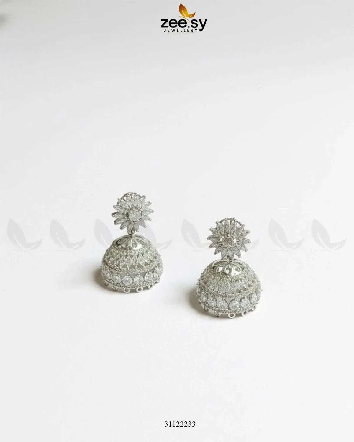 Dazzling Crystal Dome Jhumka Earrings Earrings - Zeesy Jewellery Pakistan | Premium Artificial & Imitation Jewellery