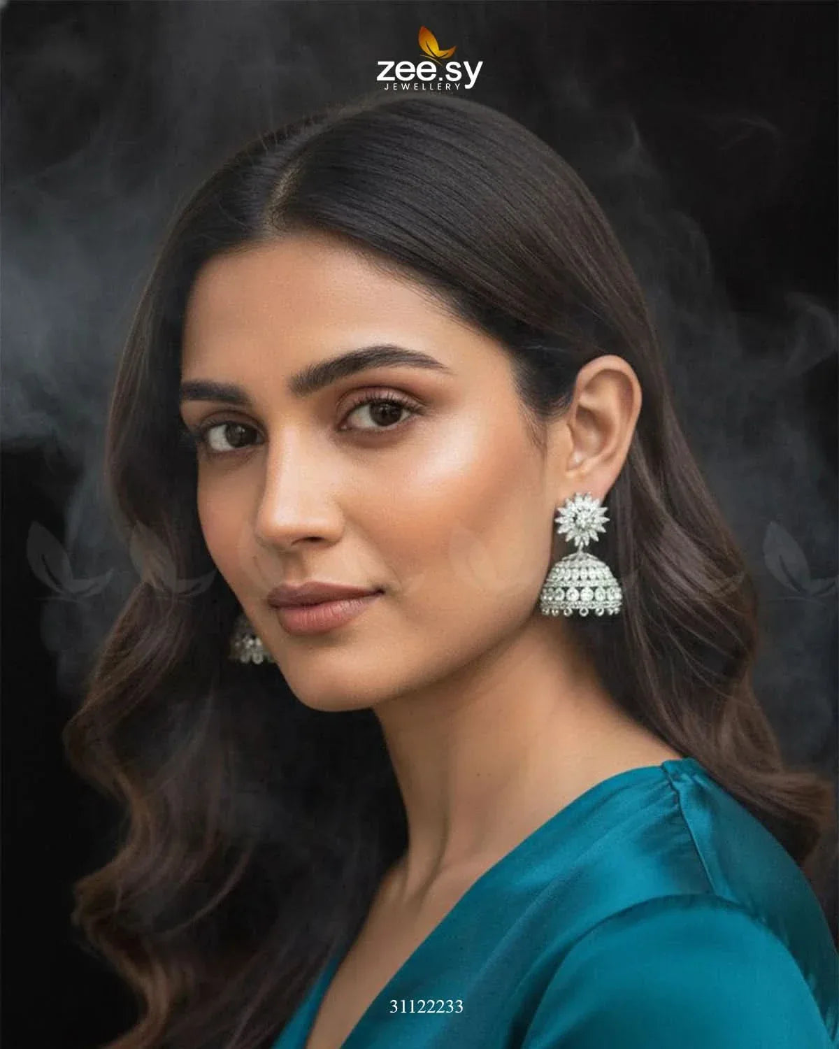 Dazzling Crystal Dome Jhumka Earrings Earrings - Zeesy Jewellery Pakistan | Premium Artificial & Imitation Jewellery