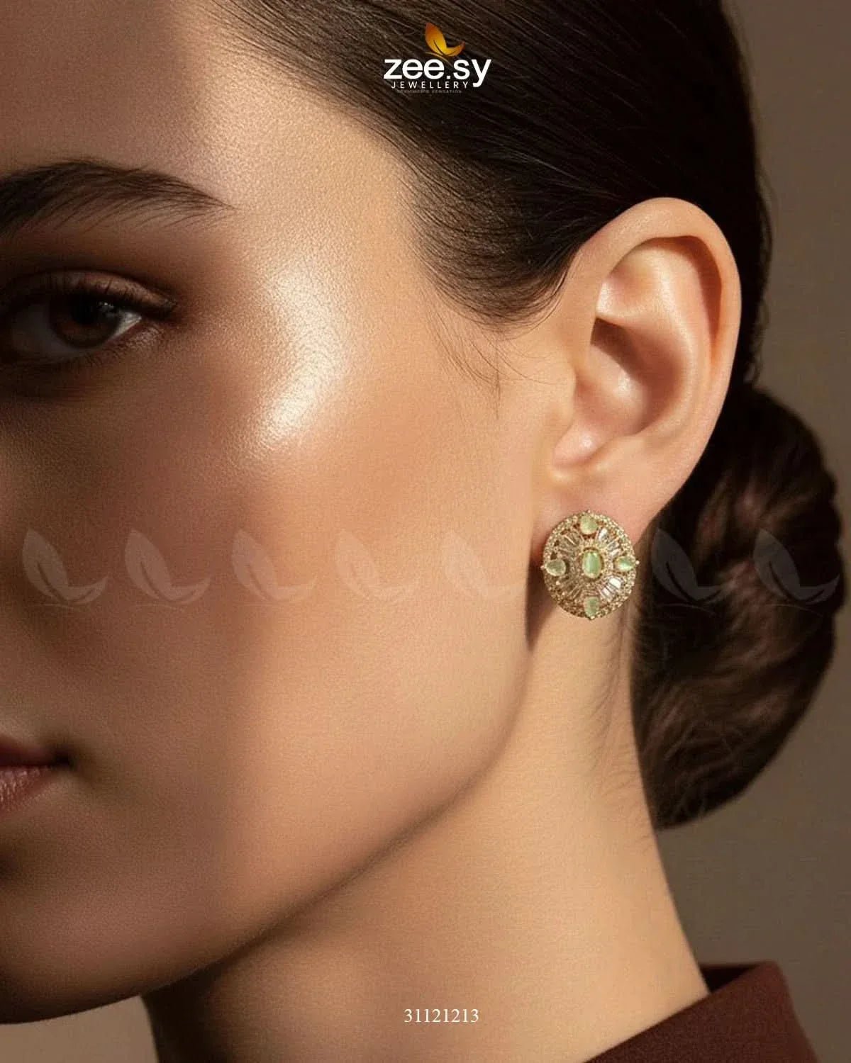 Disc Cluster Studs Earrings Earrings - Zeesy Jewellery Pakistan | Premium Artificial & Imitation Jewellery