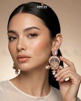 Enchanted Garden Pearl Earrings Earrings - Zeesy Jewellery Pakistan | Premium Artificial & Imitation Jewellery