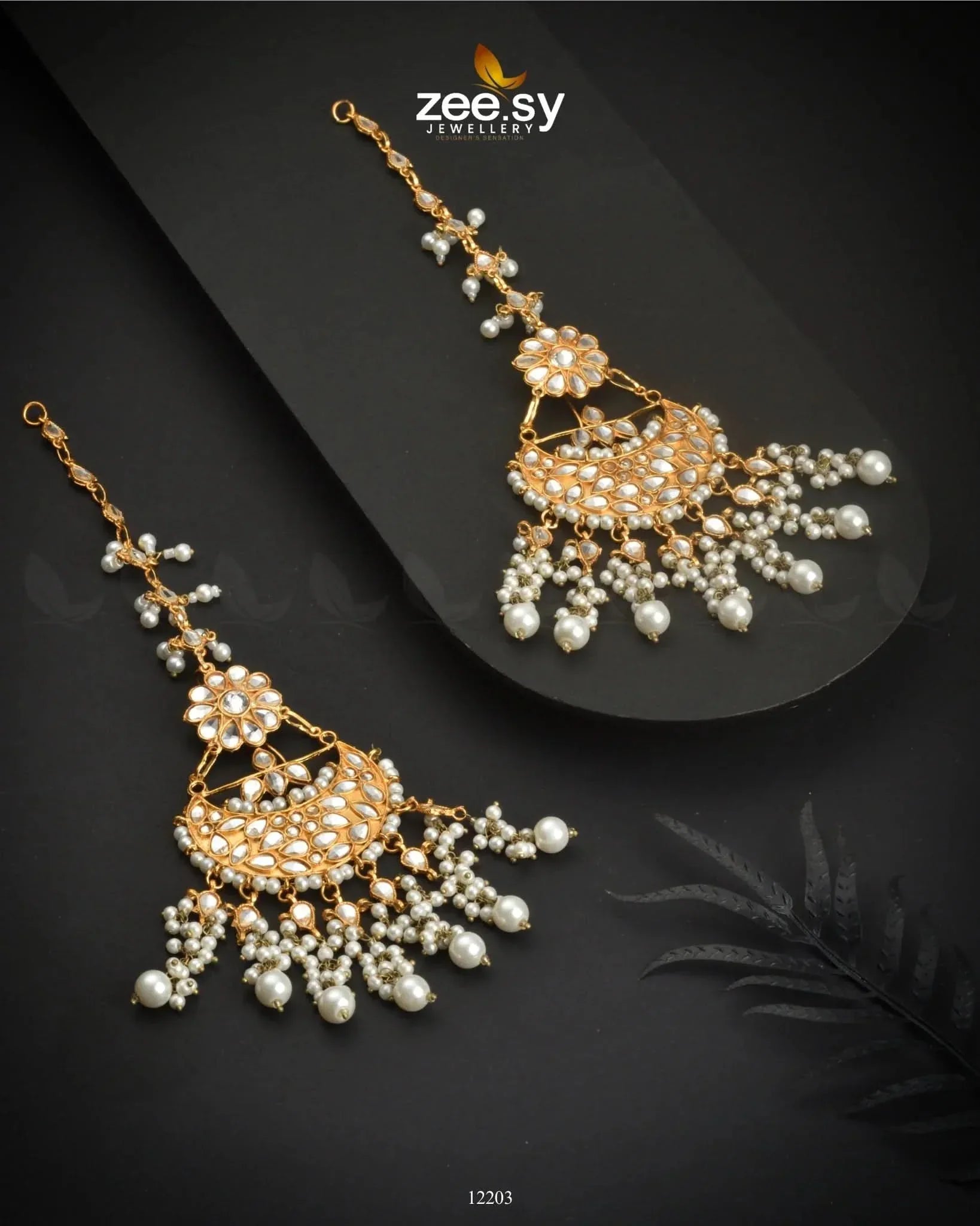 Faiqa's Magnificent Kundan Earrings Earrings - Zeesy Jewellery Pakistan | Premium Artificial & Imitation Jewellery