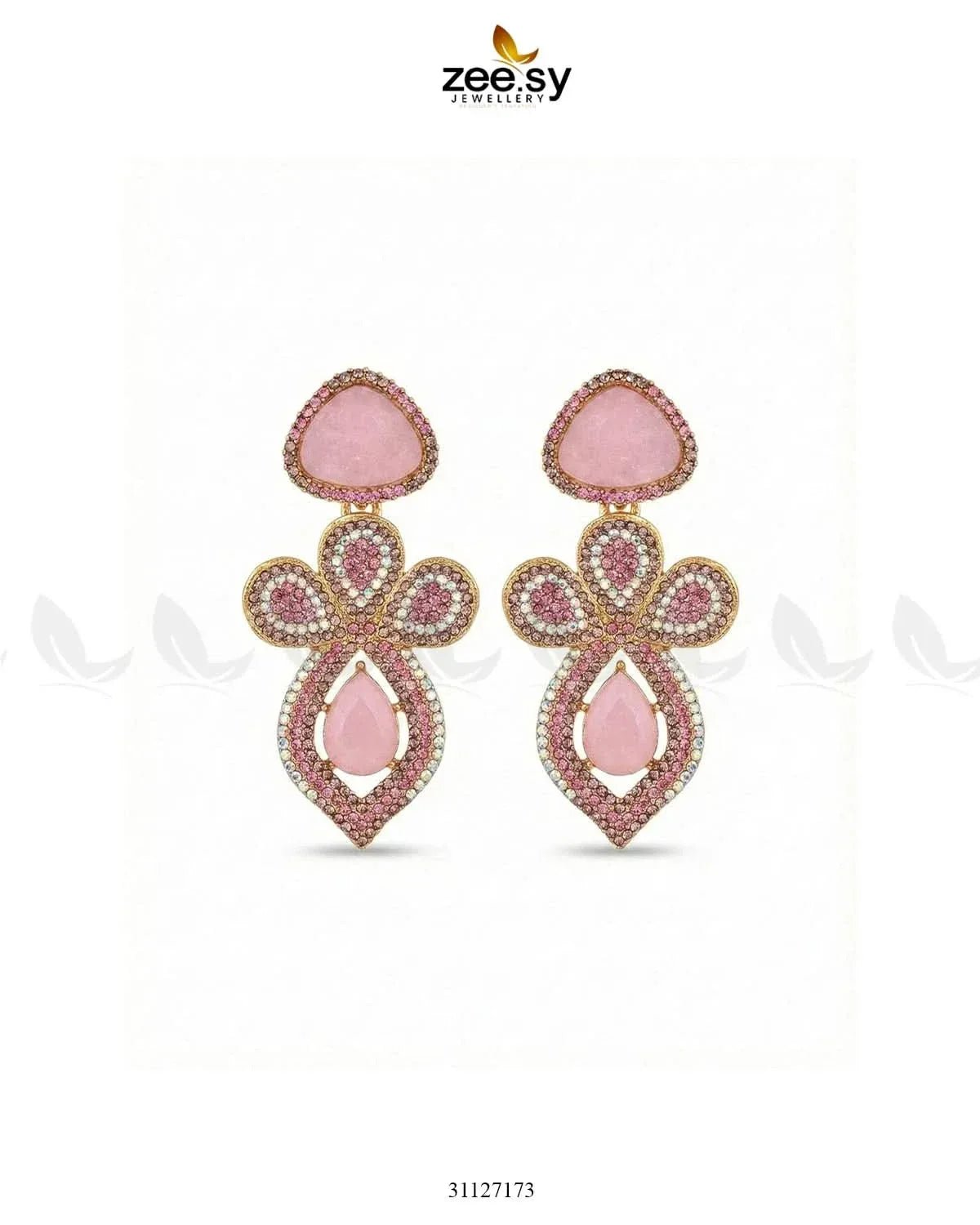 Prism Petals Turkish Earrings Earrings - Zeesy Jewellery Pakistan | Premium Artificial & Imitation Jewellery