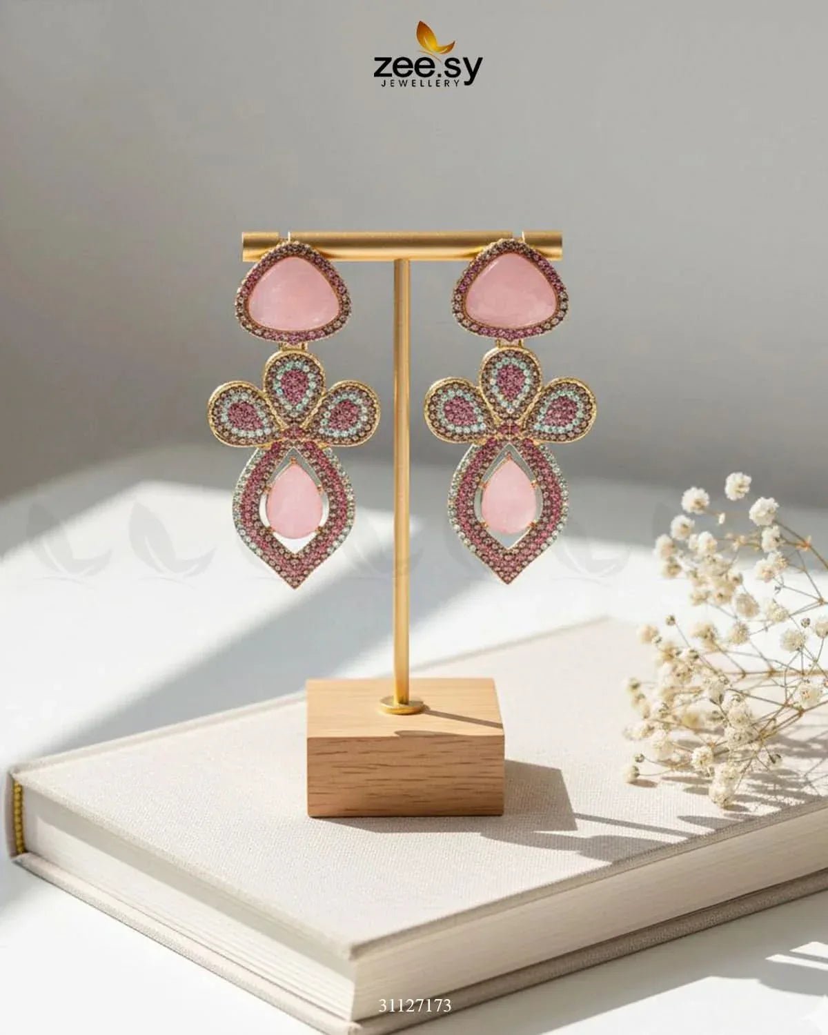 Prism Petals Turkish Earrings Earrings - Zeesy Jewellery Pakistan | Premium Artificial & Imitation Jewellery
