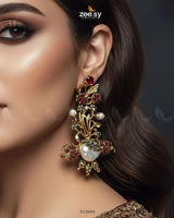 Traditional Turkish Heritage Stone Earrings Earrings - Zeesy Jewellery Pakistan | Premium Artificial & Imitation Jewellery
